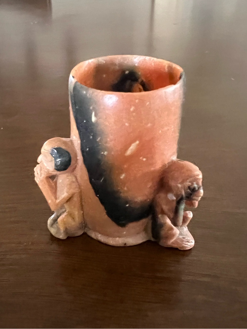 Monkey Soapstone Toothpick Holder